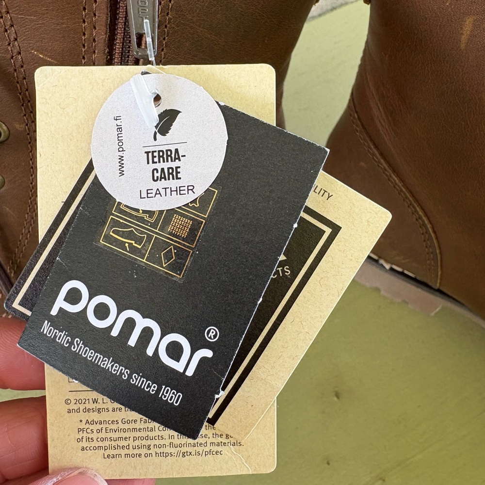 NWT-Nordic Pomar Eco-Fdly Terra Leather Gortex Lace/Zip Ankle Lug Combat 9 EU 39 - Picture 15 of 15